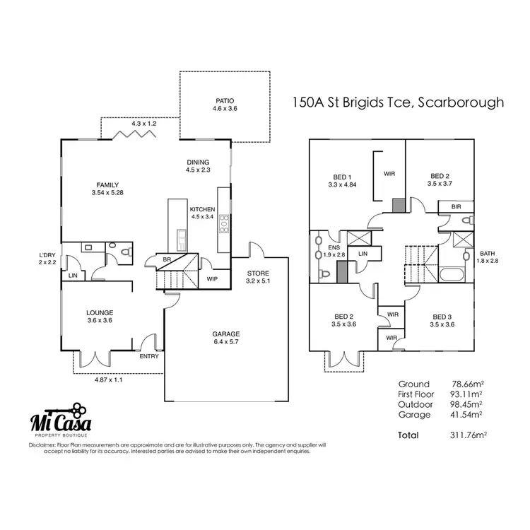 Floorplan of Homely house listing, 150A St Brigids Tce, Scarborough WA 6019