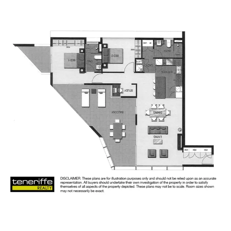 Floorplan of Homely apartment listing, 1206/30 Festival Place, Newstead QLD 4006