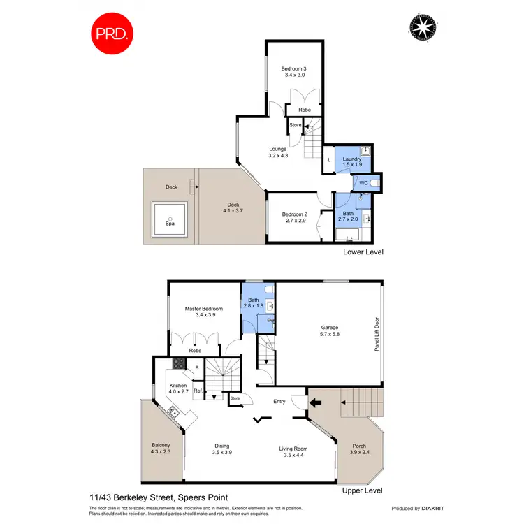 Floorplan of Homely townhouse listing, 11/43 Berkeley Street, Speers Point NSW 2284