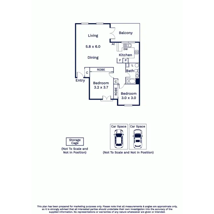 Floorplan of Homely apartment listing, 42/8-32 Howlett Street, Kensington VIC 3031
