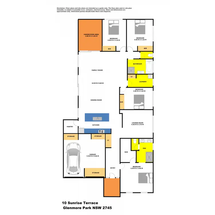 Floorplan of Homely house listing, 10 Sunrise Terrace, Glenmore Park NSW 2745