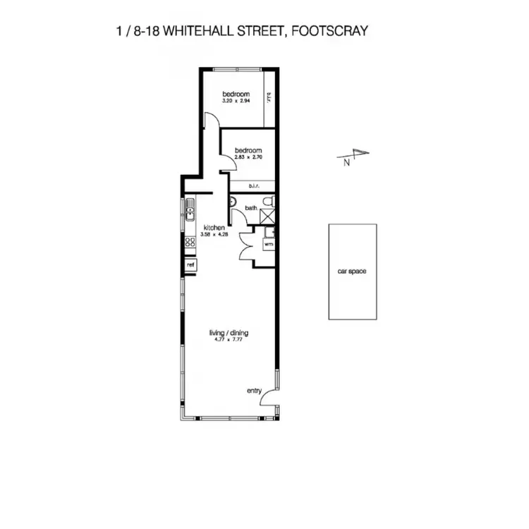 Floorplan of Homely apartment listing, 1/8-18 Whitehall Street, Footscray VIC 3011
