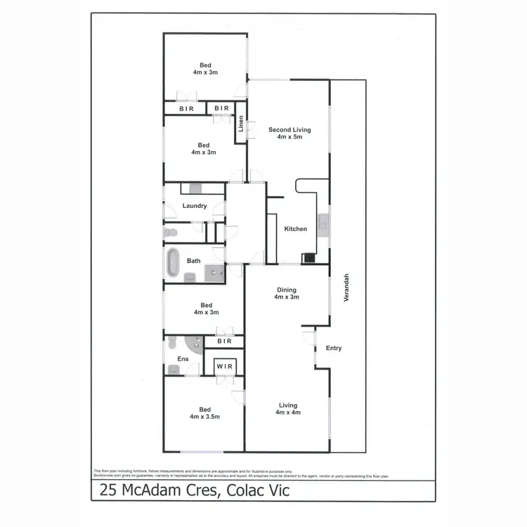 Floorplan of Homely house listing, 25 McAdam Crescent, Colac VIC 3250