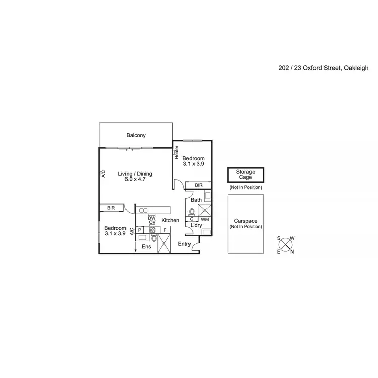Floorplan of Homely apartment listing, 202/23 Oxford Street, Oakleigh VIC 3166