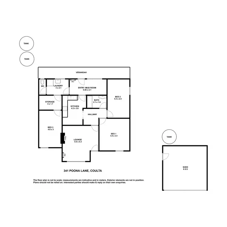 Floorplan of Homely house listing, 341 Poona Lane, Coulta SA 5607