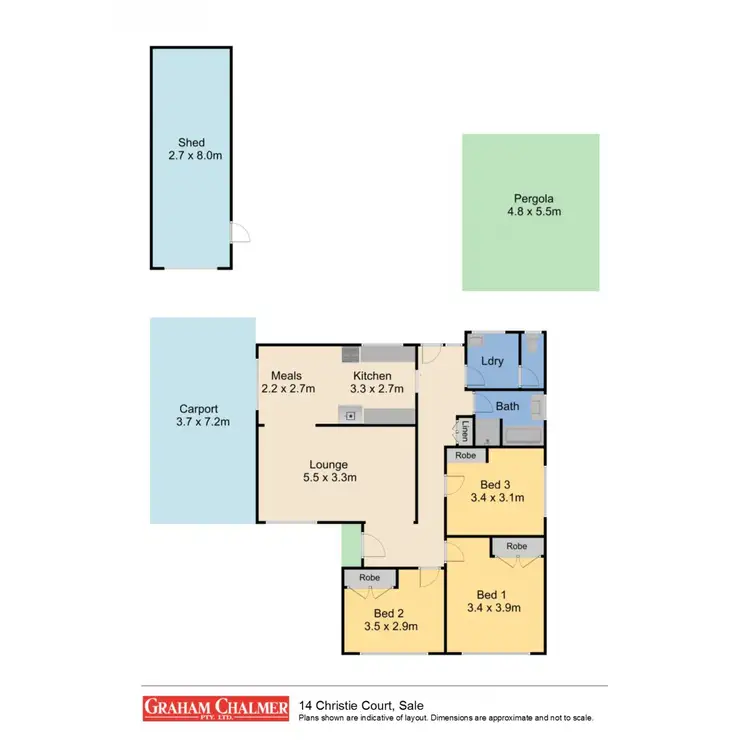 Floorplan of Homely house listing, 14 Christie Court, Sale VIC 3850