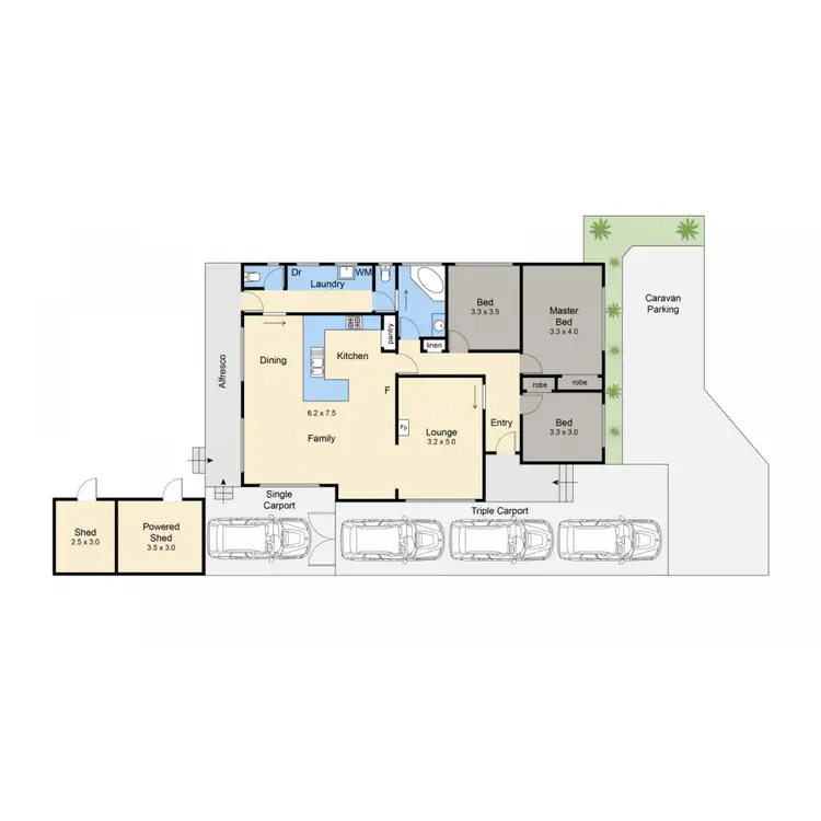 Floorplan of Homely house listing, 74 Hadley Street, Seaford VIC 3198