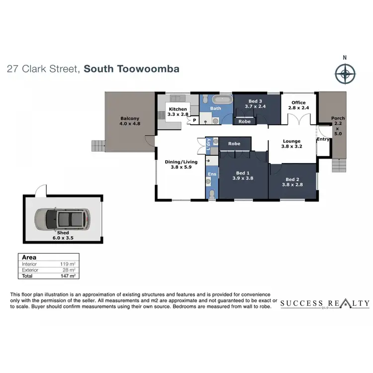 Floorplan of Homely house listing, 27 Clark Street, South Toowoomba QLD 4350