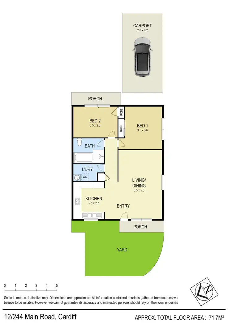 Floorplan of Homely villa listing, 12/244 Main Road, Cardiff NSW 2285