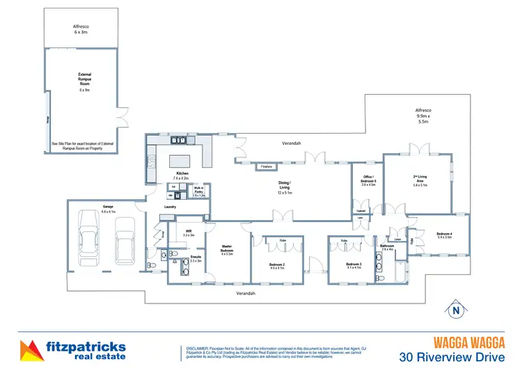 Floorplan of Homely house listing, 30 Riverview Drive, Wagga Wagga NSW 2650