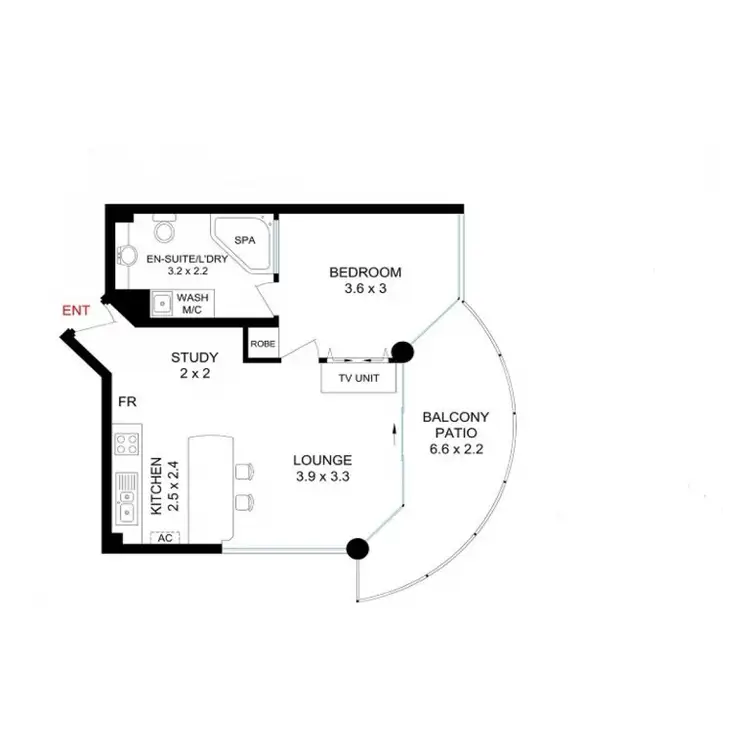 Floorplan of Homely apartment listing, 86/210-218 Surf Parade, Surfers Paradise QLD 4217