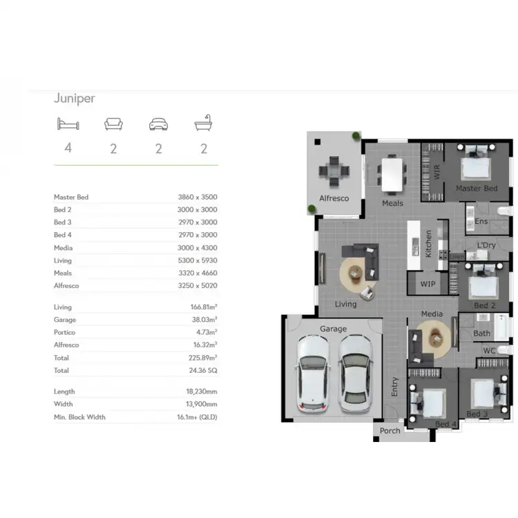 Floorplan of Homely house listing, 16 Wyperfeld Crescent, South Ripley QLD 4306