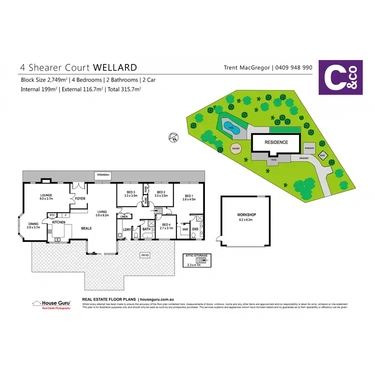 Floorplan of Homely house listing, 4 Shearer Court, Wellard WA 6170