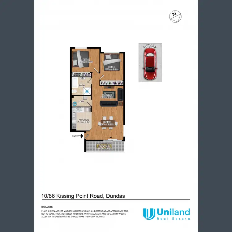 Floorplan of Homely unit listing, 10/86 Kissing Point Road, Dundas NSW 2117