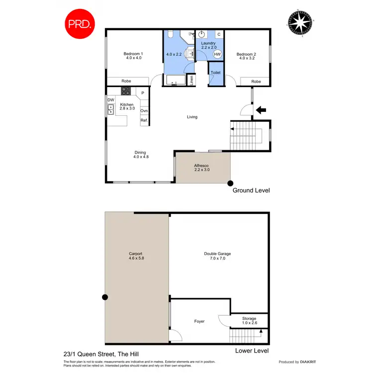 Floorplan of Homely villa listing, 23/1 Queen Street, Cooks Hill NSW 2300