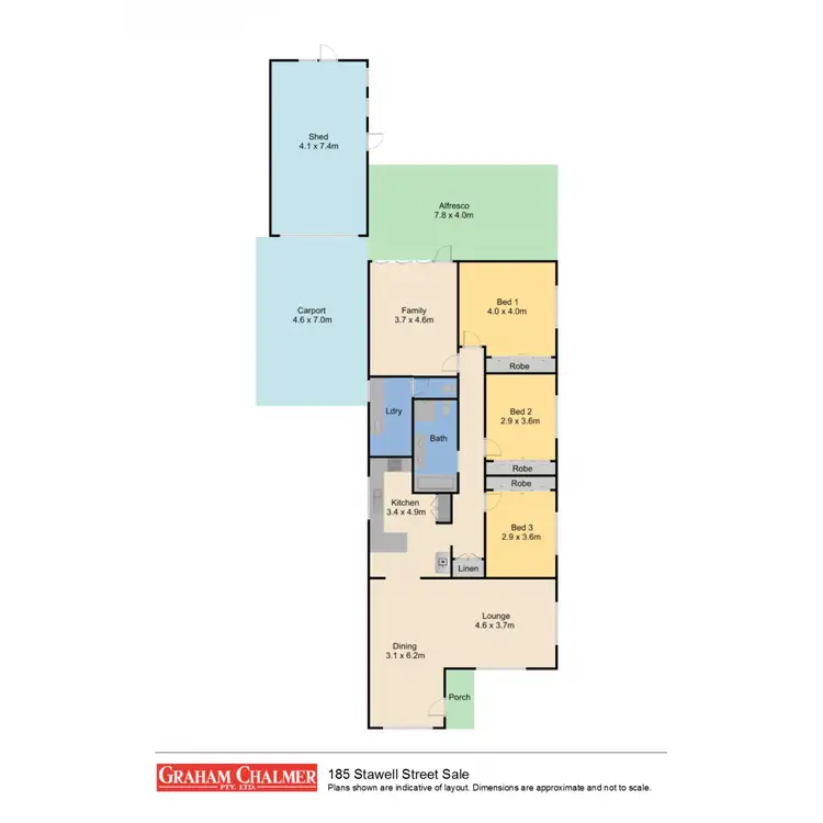 Floorplan of Homely house listing, 185 Stawell Street, Sale VIC 3850
