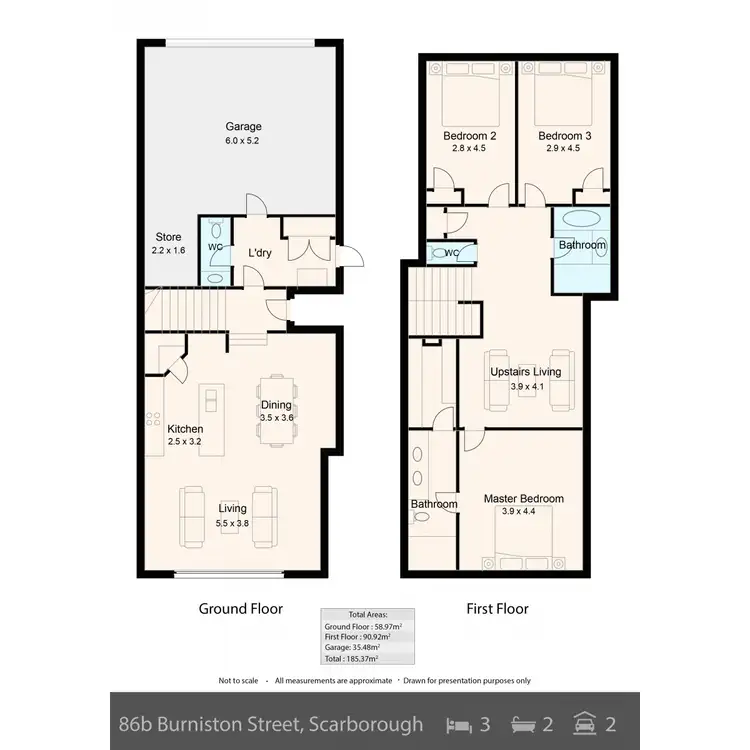 Floorplan of Homely house listing, 86B Burniston Street, Scarborough WA 6019