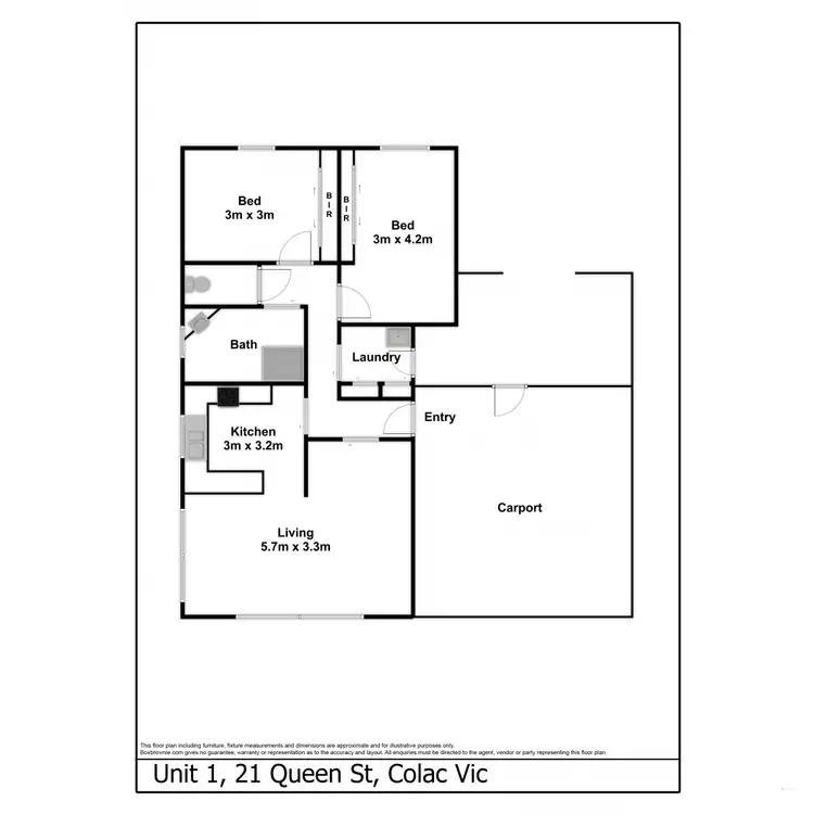 Floorplan of Homely unit listing, 1/21 Queen Street, Colac VIC 3250