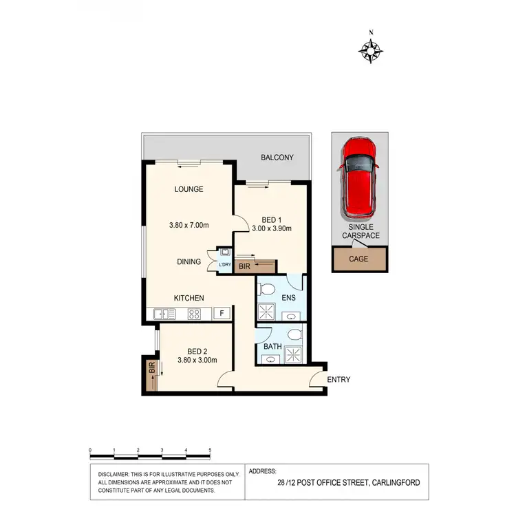 Floorplan of Homely apartment listing, 28/12-12A Post Office Street, Carlingford NSW 2118