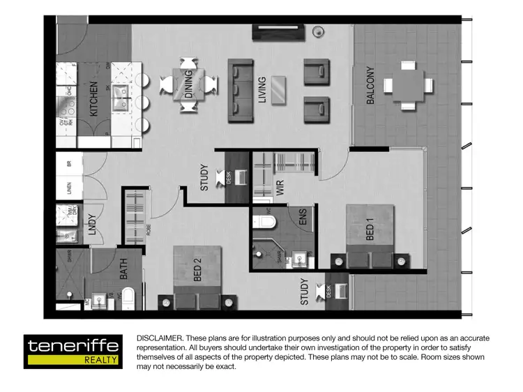 Floorplan of Homely unit listing, 1008/30 Festival Place, Newstead QLD 4006