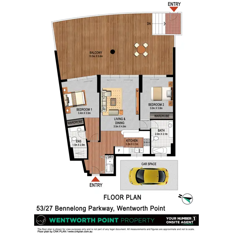 Floorplan of Homely apartment listing, 53/27 Bennelong Parkway, Wentworth Point NSW 2127