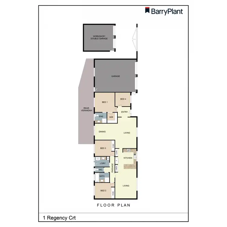 Floorplan of Homely house listing, 1 Regency Court, Benalla VIC 3672