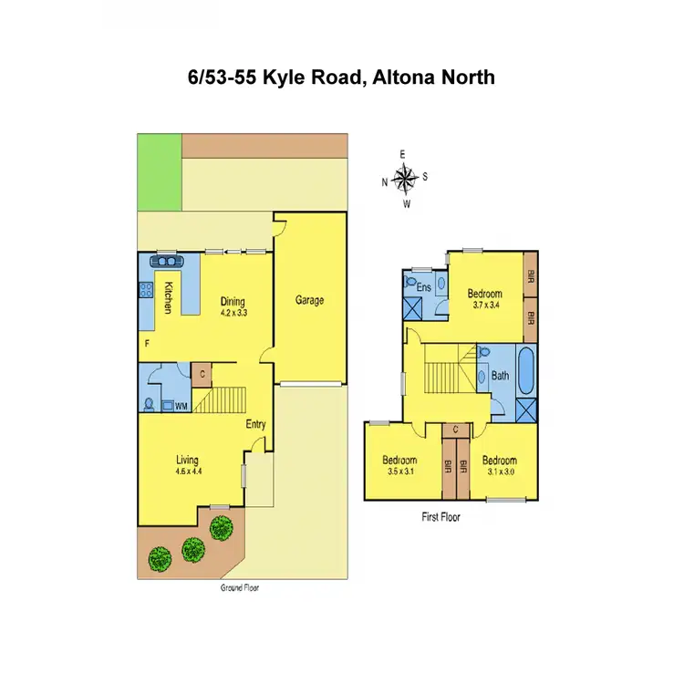 Floorplan of Homely townhouse listing, 6/53-55 Kyle Road, Altona North VIC 3025