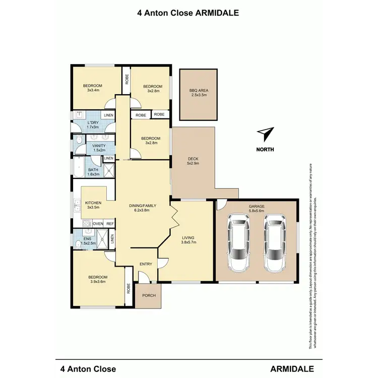 Floorplan of Homely house listing, 4 Anton Close, Armidale NSW 2350