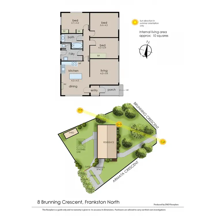Floorplan of Homely house listing, 8 Brunning Crescent, Frankston North VIC 3200