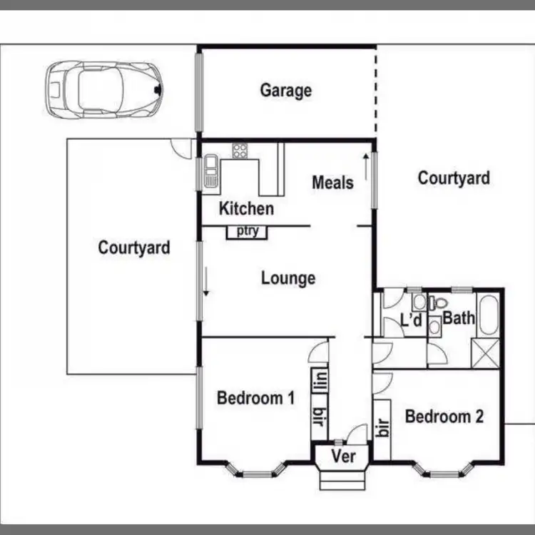 Floorplan of Homely house listing, 1/8 Orsett Court, Mill Park VIC 3082
