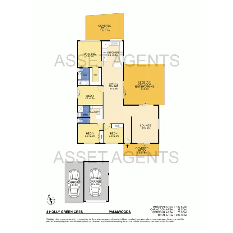 Floorplan of Homely house listing, 4 Holly Green Crescent, Palmwoods QLD 4555