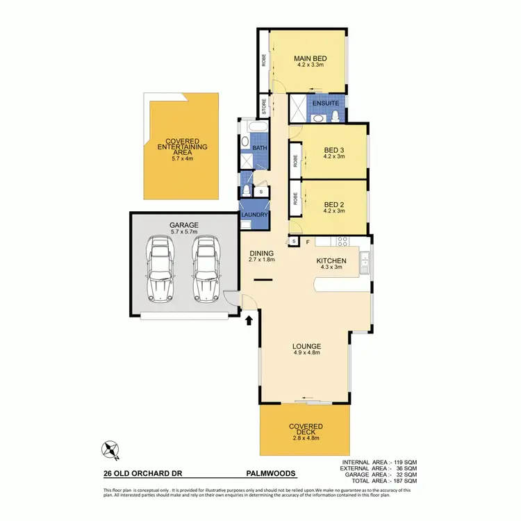 Floorplan of Homely house listing, 26 Old Orchard Drive, Palmwoods QLD 4555