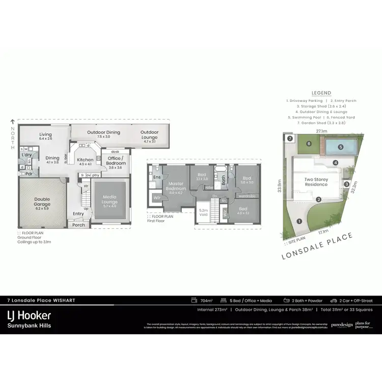 Floorplan of Homely house listing, 7 Lonsdale Place, Wishart QLD 4122