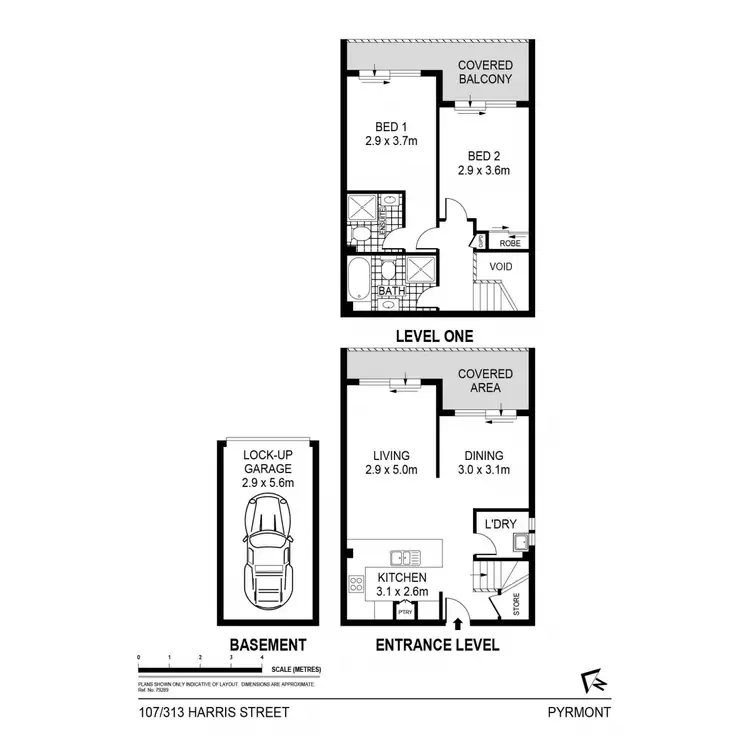 Floorplan of Homely apartment listing, 107/313-369 Harris Street, Pyrmont NSW 2009