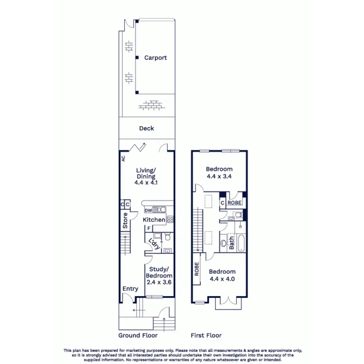 Floorplan of Homely townhouse listing, 108A Kensington Road, Kensington VIC 3031