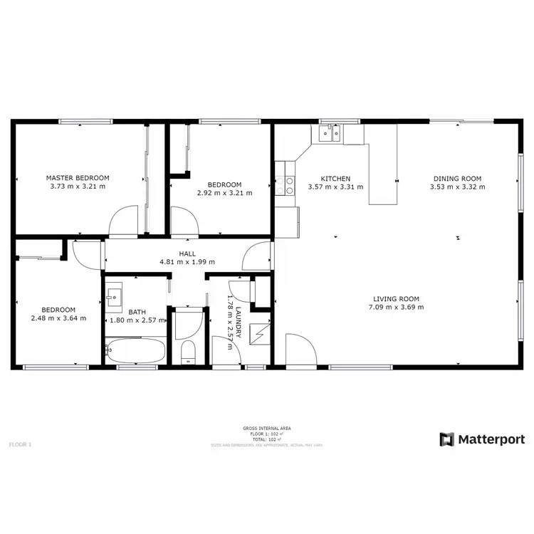Floorplan of Homely house listing, 1 Euston Place, Bridgewater TAS 7030