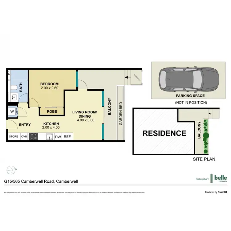 Floorplan of Homely apartment listing, G15/565 Camberwell Road, Camberwell VIC 3124