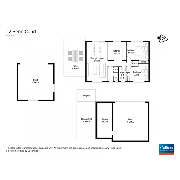 Floorplan of Homely house listing, 12 Benn Court, Highfields QLD 4352