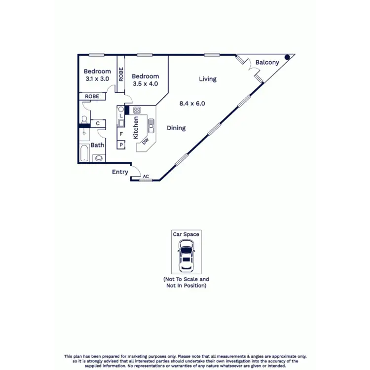 Floorplan of Homely apartment listing, 22/18 Mawbey Street, Kensington VIC 3031