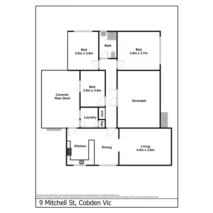 Floorplan of Homely house listing, 9 Mitchell Street, Cobden VIC 3266