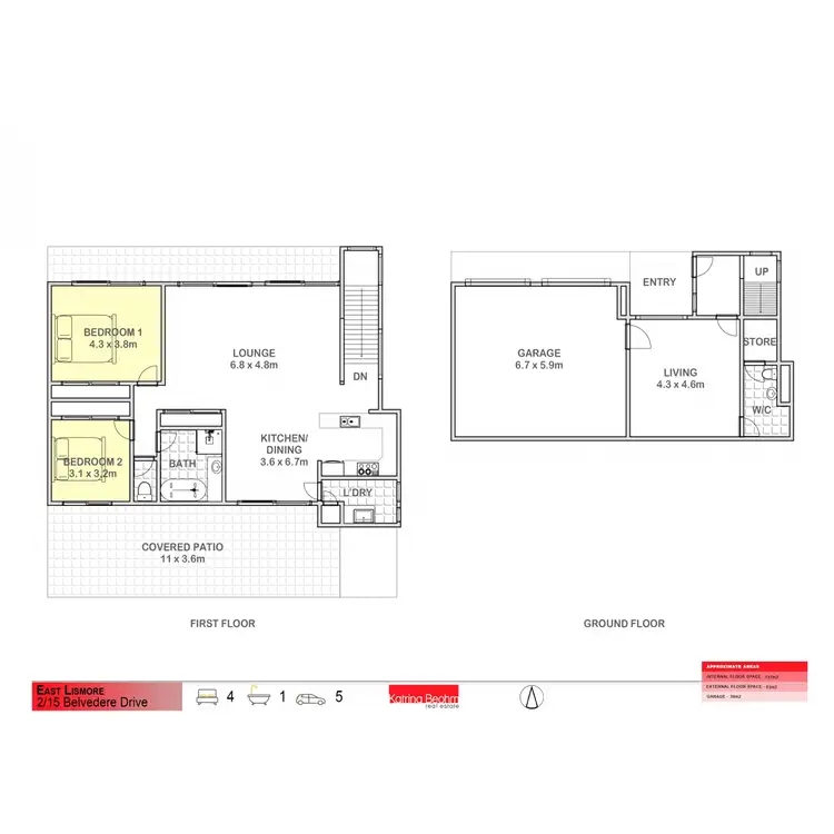 Floorplan of Homely house listing, 2/15 Belvedere Drive, East Lismore NSW 2480