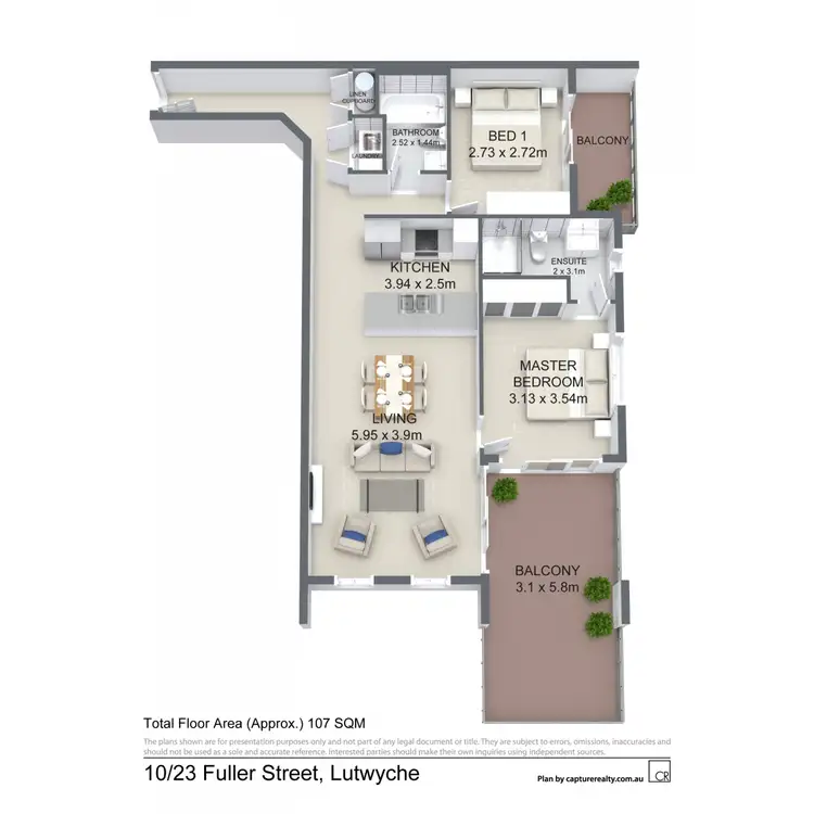 Floorplan of Homely apartment listing, 10/23 Fuller Street, Lutwyche QLD 4030