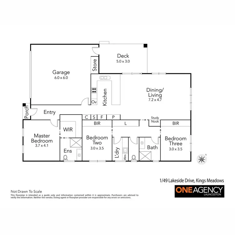 Floorplan of Homely house listing, 1/49 Lakeside Drive, Kings Meadows TAS 7249