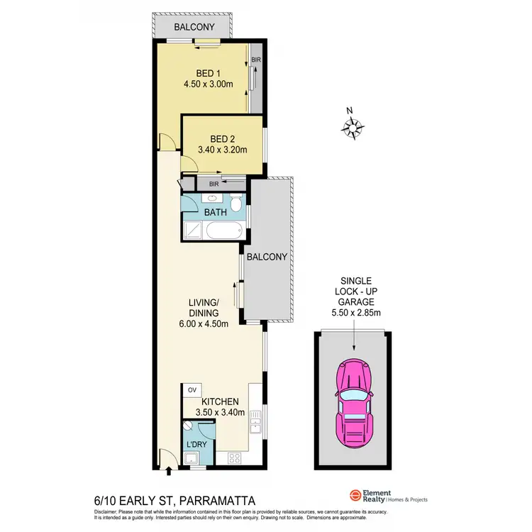 Floorplan of Homely unit listing, 6/10 Early Street, Parramatta NSW 2150
