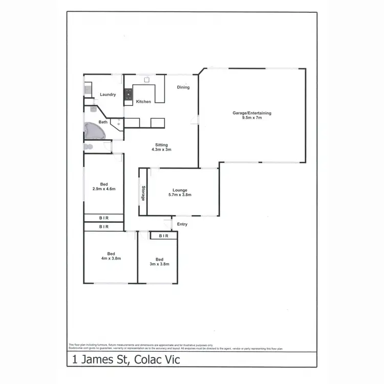 Floorplan of Homely house listing, 1 James Street, Colac VIC 3250