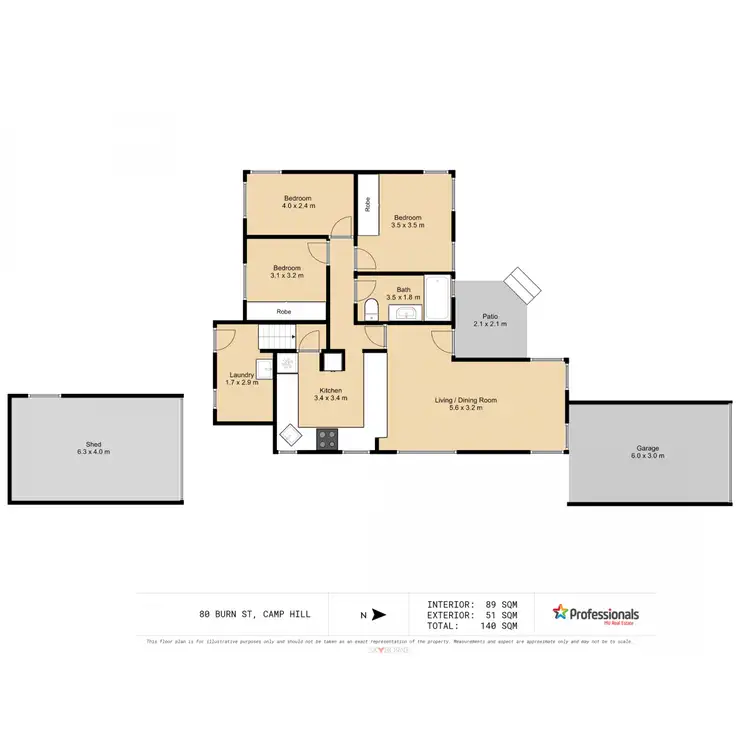 Floorplan of Homely house listing, 80 Burn Street, Camp Hill QLD 4152