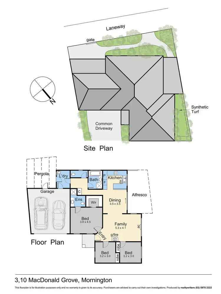 Floorplan of Homely unit listing, 3/10 Macdonald Grove, Mornington VIC 3931