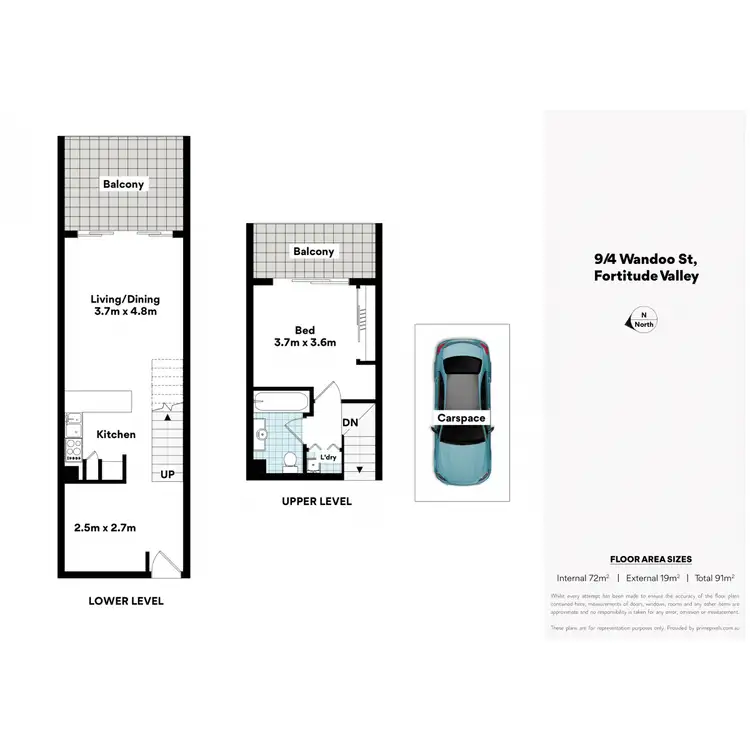 Floorplan of Homely unit listing, 9/4 Wandoo Street, Fortitude Valley QLD 4006