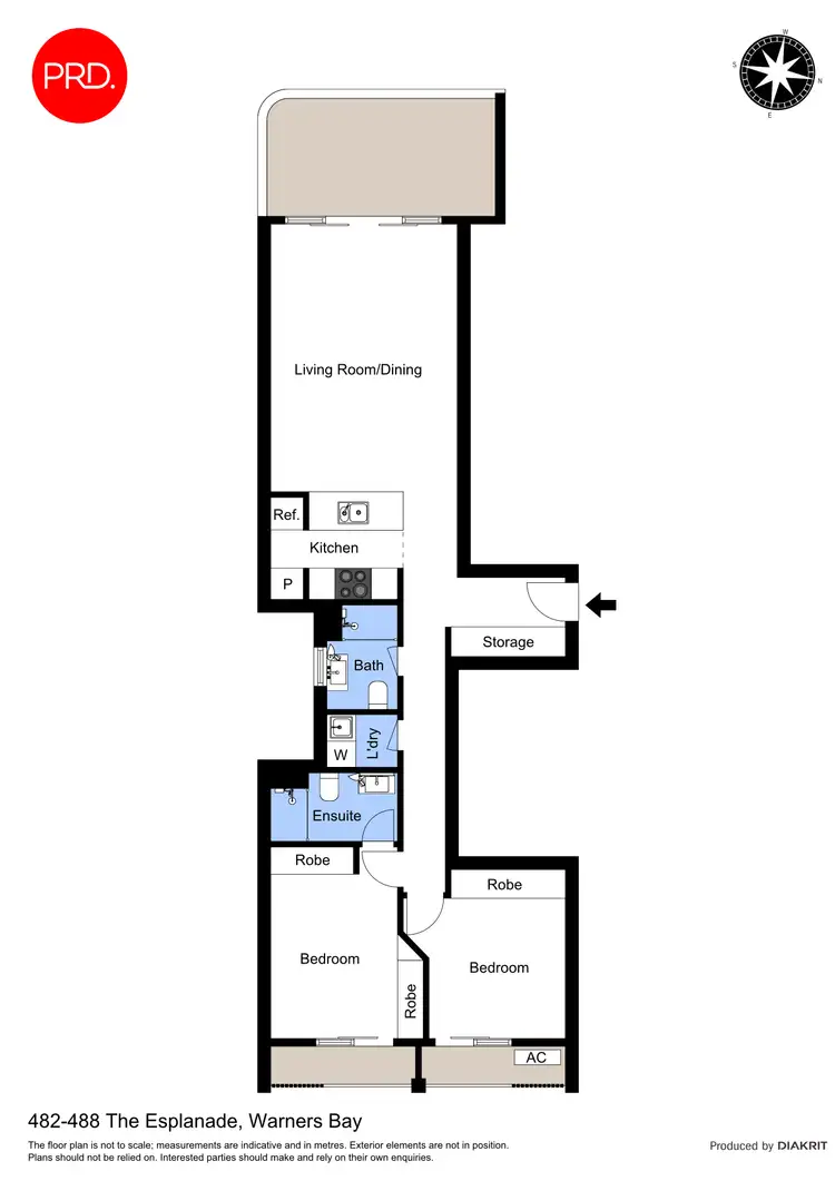 Floorplan of Homely apartment listing, 201/482 The Esplanade, Warners Bay NSW 2282