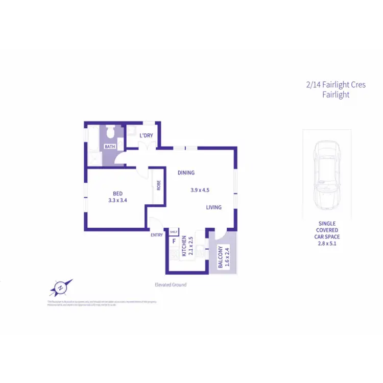 Floorplan of Homely apartment listing, 2/14 Fairlight Crescent, Fairlight NSW 2094